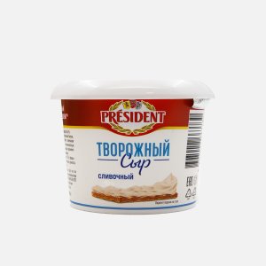 Сыр Президент творожный сливочный 56% пл/ванна 140г