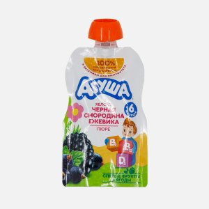 Пюре Агуша Яблоко/черн смородина ежевика с 6мес дой/пак 80г