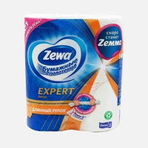 Полотенца Зева Эксперт Декор бумажные 3сл 2рул