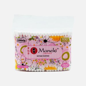 Палочки Манеки Лавли ватные пл/уп 200шт