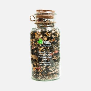 Чай Бифрутби Сокочай зеленый с кусоч имбиря/апел/малиной 130г