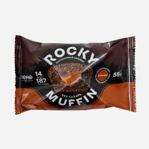 Маффин Мр.Джемиус Зеро Рокки Шоколадный с карамельн начинк 55г