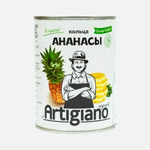 Ананасы Артиджано кольцами в сиропе 580мл