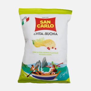 Чипсы Сан Карло картофельные со вкусом лайма/розового перца 50г