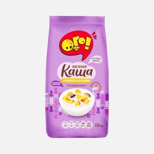 Каша Ого! овсяная с абрикосом и черносливом б/сахара пл/пак 350г