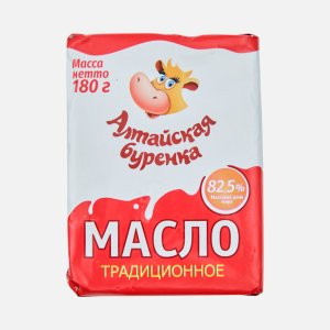 Масло Алтайская Буренка Традицион сладко-сливочное в/с 82.5% ф 180г
