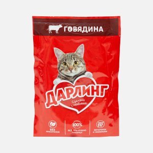 Корм Дарлинг Говядина в подливе пауч 75г