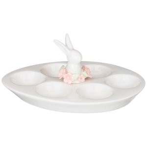 Подставка под яйцо Лефард Весенний Кролик фарфор 20х15х11см 146-1651