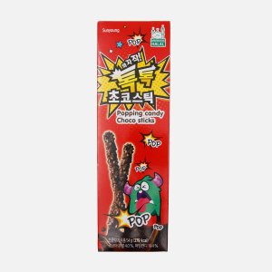 Печенье Санянг Палочки шоколадные с взрывающейся карамелью 54г