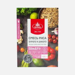 Смесь риса Агро-Альянс Экстра бурого и дикого 5*80г к/к 400г