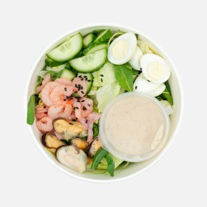 Салат Зеленый с морепродуктами 200г