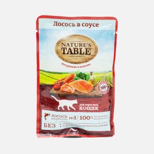 Корм Нэйчэрз тэйбл Лосось в соусе пауч 85г