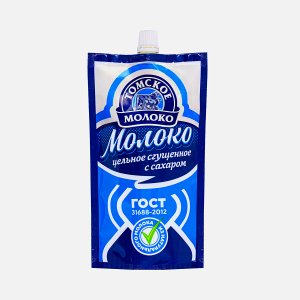 Молоко сгущ Томское молоко цельное с сахаром ГОСТ 8.5% дой/пак 270г