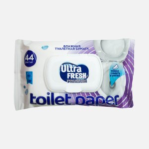 Бумага туалетнаяУльтра Фреш Премиум влажная 44шт