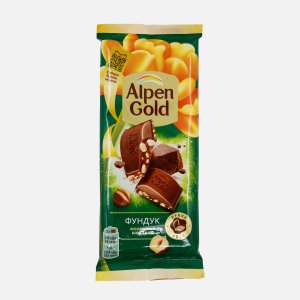 Шоколад Альпен Гольд молочный с фундуком 80г