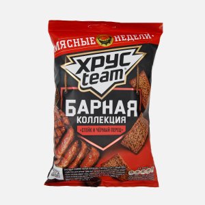 Сухарики ХрусТим Барная коллекция со вкусом стейк/черн перец 70г