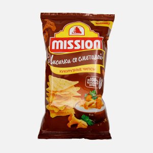 Чипсы Миссион кукурузные со вкусом лисички со сметаной 150г
