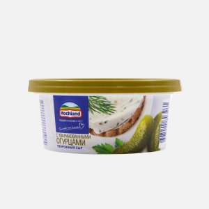 Сыр Хохланд творож с маринованными огурцами 60% пл/ванна 140г