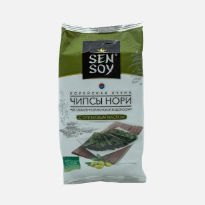 Чипсы Сэн Сой Нори из водоросли с оливковым маслом 4,5г