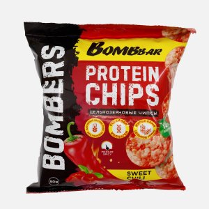 Чипсы Бомббар со вкусом Сладкий чили протеиновые 50г