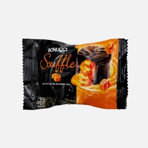 Пирожное Бонуччи Суфле бисквитное с начинкой карамель 45г