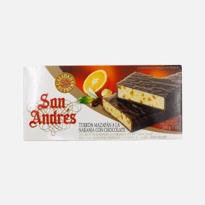 Туррон Сан Андрес из марципана и апельсина в темном шоколаде 200г