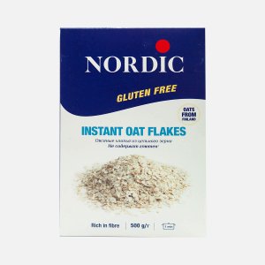 Хлопья Нордик овсяные из цельного зерна не содержащие глютен к/к 500г