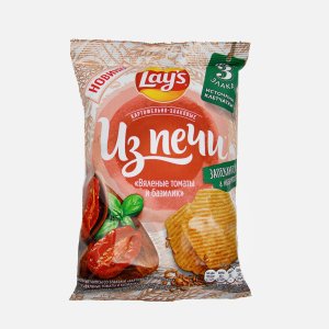 Чипсы Лэйс Из печи Вяленые томат и базилик пл/уп 81г