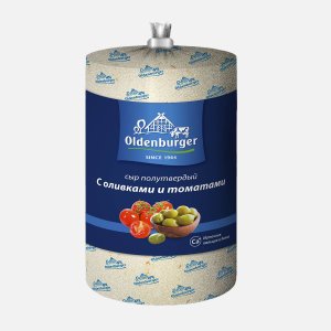 Сыр Ольденбургер с оливками и томатами 45% вес