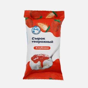 Сырок Снеговичок творож сладкий с клубникой 9% 90г