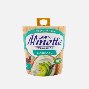 Сыр Альметте творожный с авокадо 63% стакан 150г