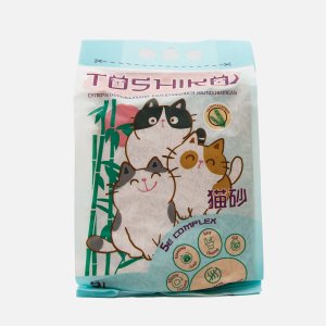 Наполнитель Тошико Натуральный д/кошач/туал древес без запах 1,9кг