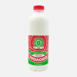 Молоко Толмачевские продукты цельное пастериз 3.4-6% пл/б 930г