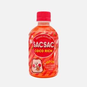 Напиток Лотте Шэк Шэк Коко Рич с кус кокос желе вк персика 280мл