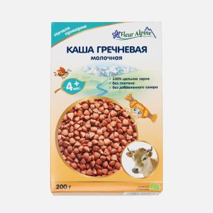 Каша Флер Альпин Гречневая молочная с 4мес к/к 200г