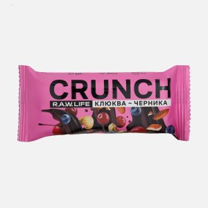 Батончик Рав Лайф Кранч ореховый Клюква/черника глазированный 40г