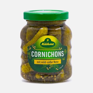 Корнишоны Кюне сладкие ст/б 180г