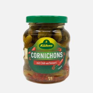 Корнишоны Кюне острые ст/б 180г