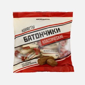 Конфеты Вкусвилл Батончики классические 180г