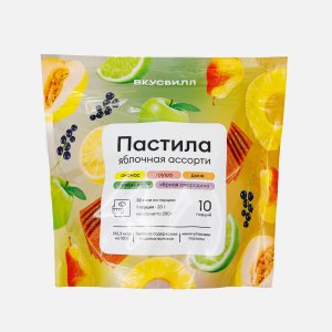 Пастила Вкусвилл Ассорти яблочная 200г
