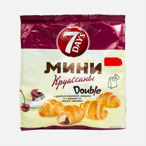 Круассаны 7Дейс Мини Дабл с нач вишня/с кремом ваниль 265г