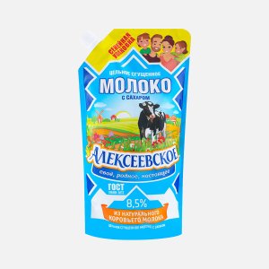 Молоко сгущ Алексеевское вареное с сахаром 8.5% ж/б/кл 360г