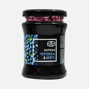 Варенье Сибирская ягода Черника с мятой ст/б 300г