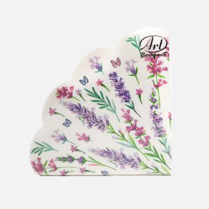 Салфетки Арт букет Рондо Лаванда d32см бум 33*33см 12л