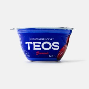 Йогурт Теос Греческий Вишня 2% пл/ст 140г