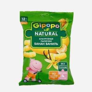Палочки Гипопо кукурузные Банан/ваниль с 12мес 20г