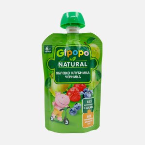 Пюре Гипопо Яблоко/клубника черника с 6мес 90г
