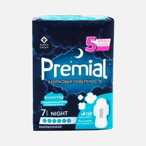 Прокладки Премиал Найт Винз с крылышками 7шт