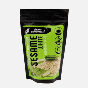 Семена кунжута О Май Гуднис! белые необжаренные дой/пак 250г