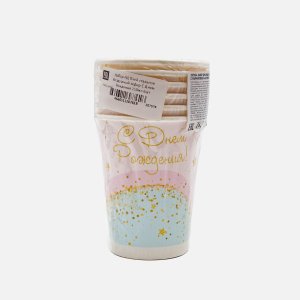 Набор НД Плей стаканов Воздушный зефир С Днем Рождения 250мл 6шт